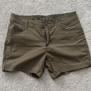 Prana Women’s Olive High-Rise Stretch Shorts